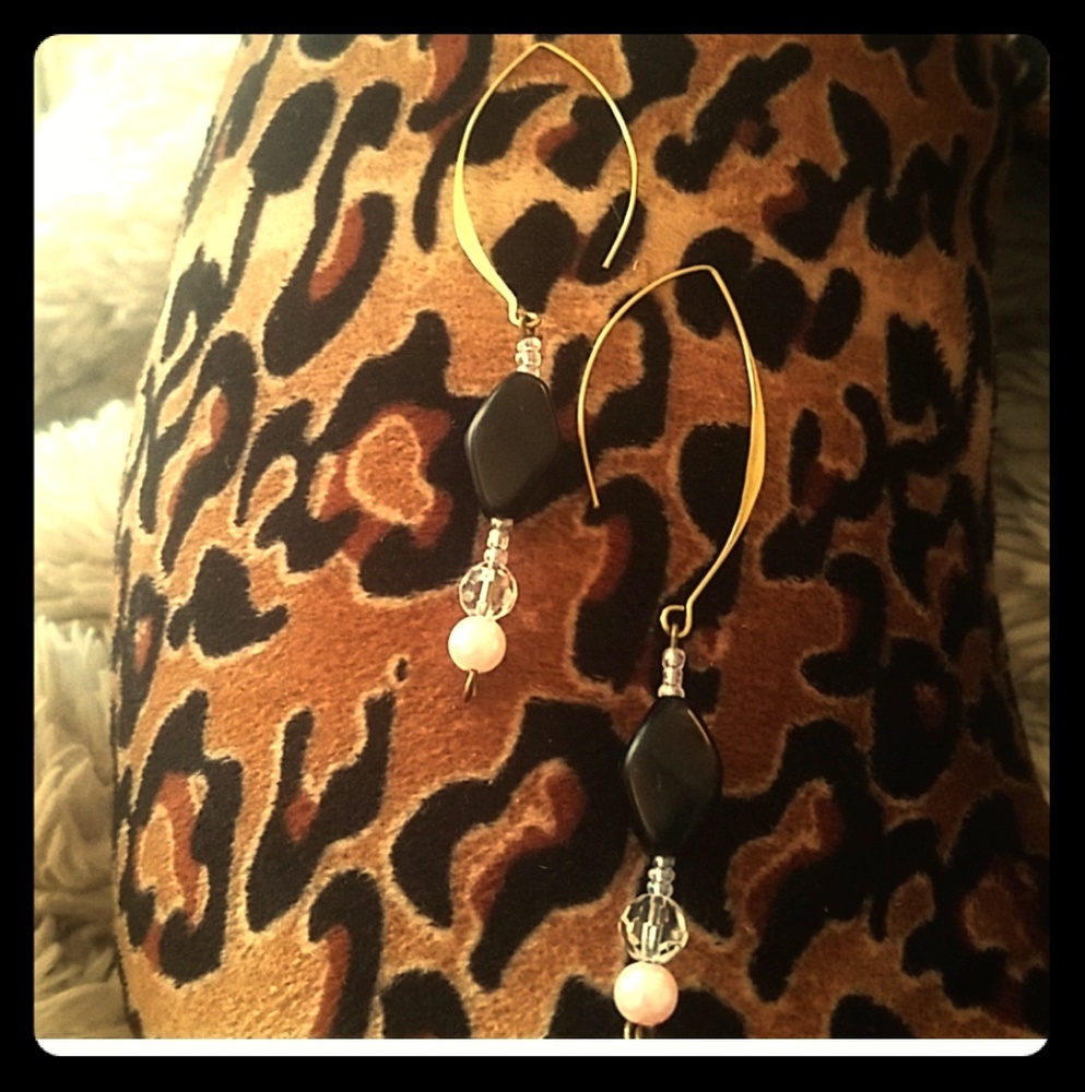 Black and Pink Elegance Earrings